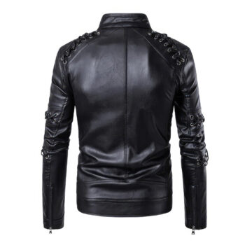 Café Racer Outfit Asymmetric Crossover Zip-Up Retro