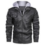 Men’s Bomber Vintage Black Genuine Sheepskin