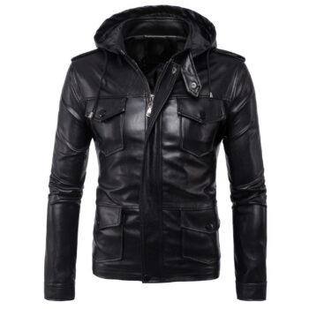 Black Biker Multi Pockets