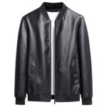 Men’s Black Bomber Rib Knit Baseball Sporty