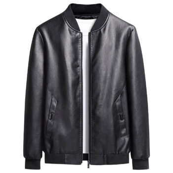 Men’s Black Bomber Rib Knit Baseball Sporty
