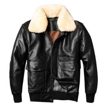 Men’s A2 Aviator Black Air Force Pilot Jacket