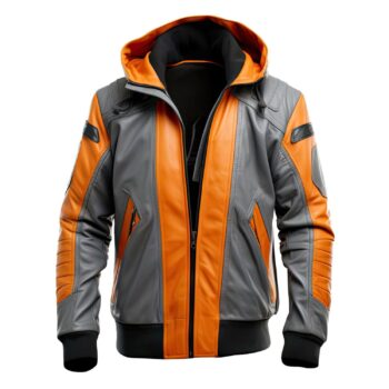 Men’s genuine sheepskin biker bomber leather jacket