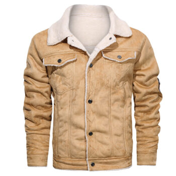 Men Bronze Biker Genuine Suede Airforce Sherpa Shearling Faux Fur Leather Jacket