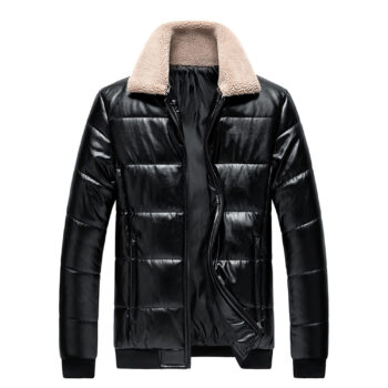 Men’s Black Bomber Genuine Lambskin Leather Jacket