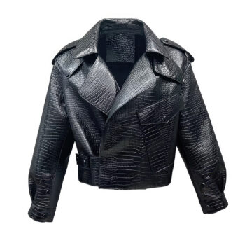 Women's Black Biker Leather Jacket