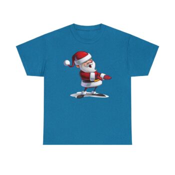 Santa Claus Holiday Celebration Merry Christmas Reindeer Unisex Heavy Cotton T-Shirt