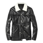 Men’s A2 Aviator Black Puffer Leather Jacket 1