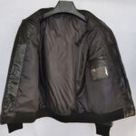 Men’s Black Biker Bomber Diamond Quilted Leather Jacket 1