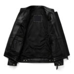Men’s Black Biker Lightweight Leather Jacket (4)