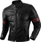 Men’s Black Biker Lightweight Leather Jacket (4)