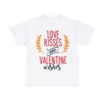 Love Kisses and Valentine Wishes Emotional Bond Affection Romantic Classic Fit Heavy Cotton Men's T-Shirt