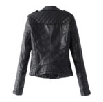 Women’s Black Biker Genuine Sheepskin 1