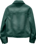 Women’s Dark Green Moto Rider Fashionable Leather Jacket