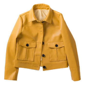 Women's Mastard Leather Jacket