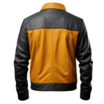 mrvirani2_mens_charcoal_grey_and_mustard_yellow_trucker_leather_front-