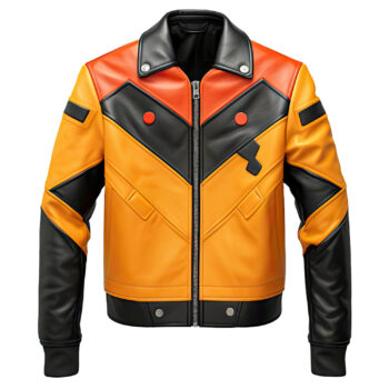 Men’s Mustard Black Genuine Sheepskin Zip-up Multicolor Sporty Fashionable Lightweight Rider Biker Leather Jacket